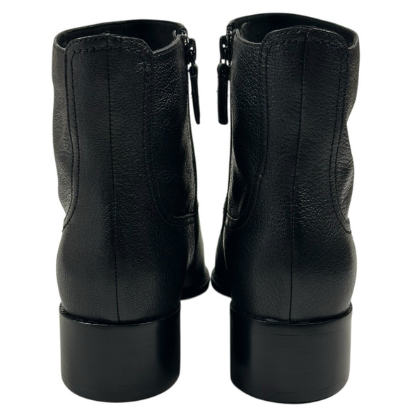 COLE HAAN Naia Black Leather Ankle Boots Womens Size 9B Side Zip New $200 - Picture 3 of 11